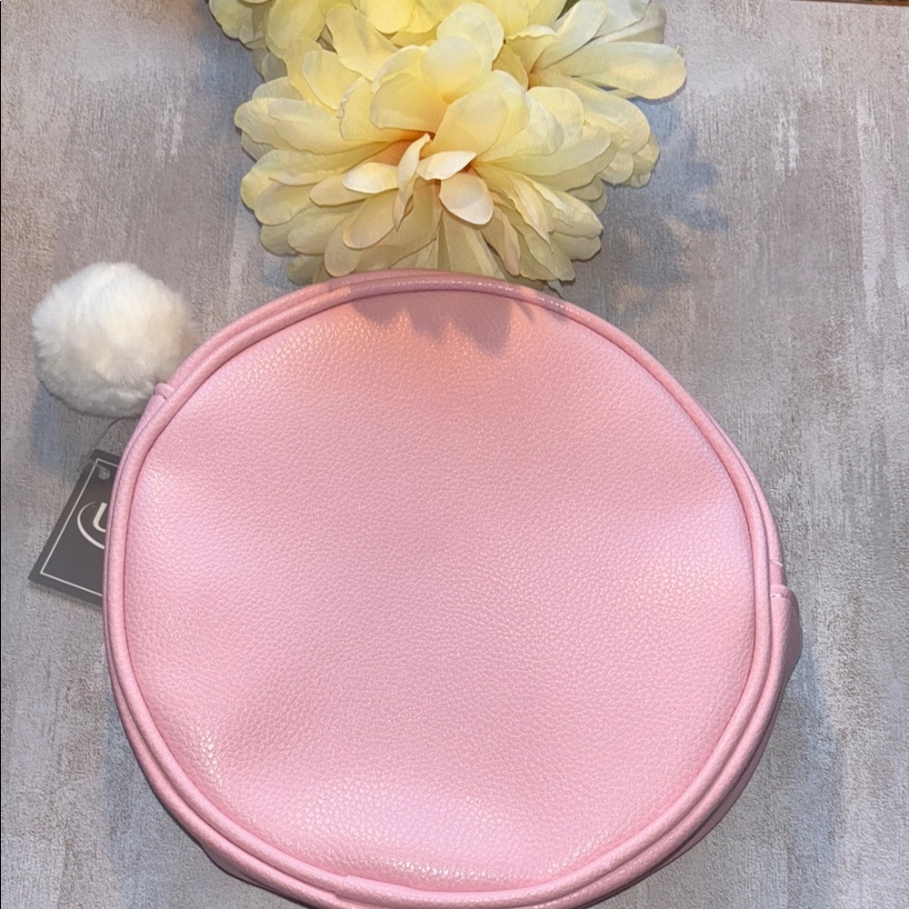 Ulta Beauty Pink Pouch with White Pom Pom